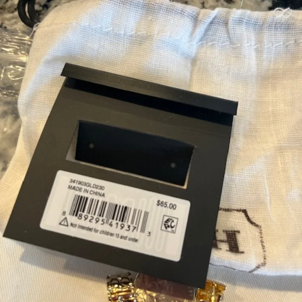 COACH Quilted C Huggie Earrings - Picture 6 of 6